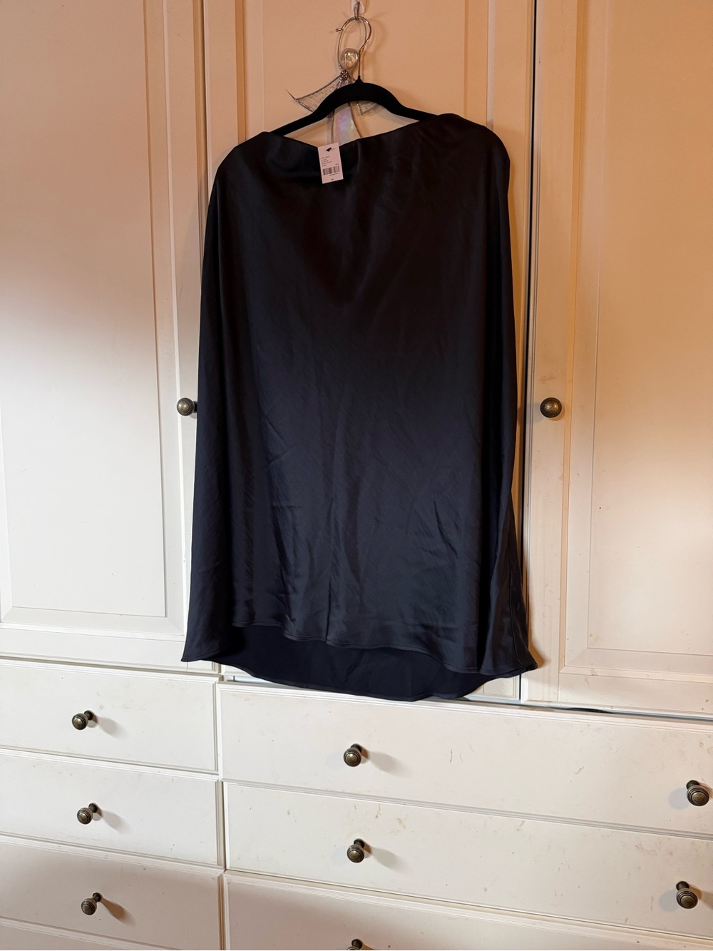 Lane Bryant Black High-Low Satin-Look Skirt